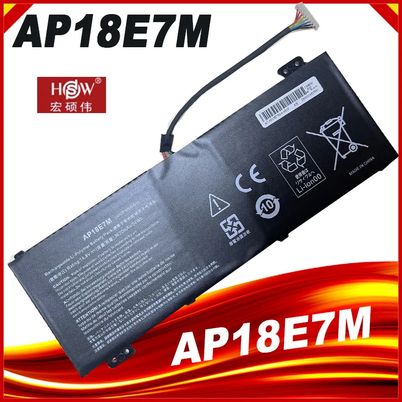 

Аккумуляторная батарея AP18E7M для ноутбука Acer Nitro 5 Φ AN515-54 7 AN515-55 Aspire 7 AN517-51 AN715-51 Series AP18E8M