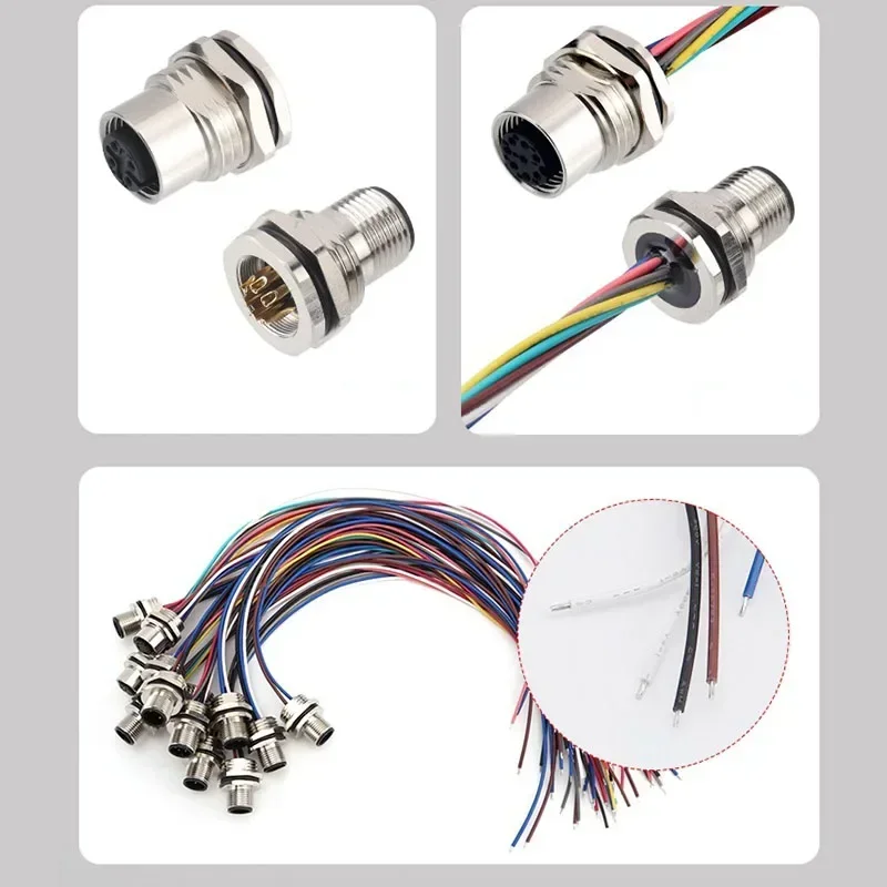 IP67 M12 авиационная розетка с проводом 30 см