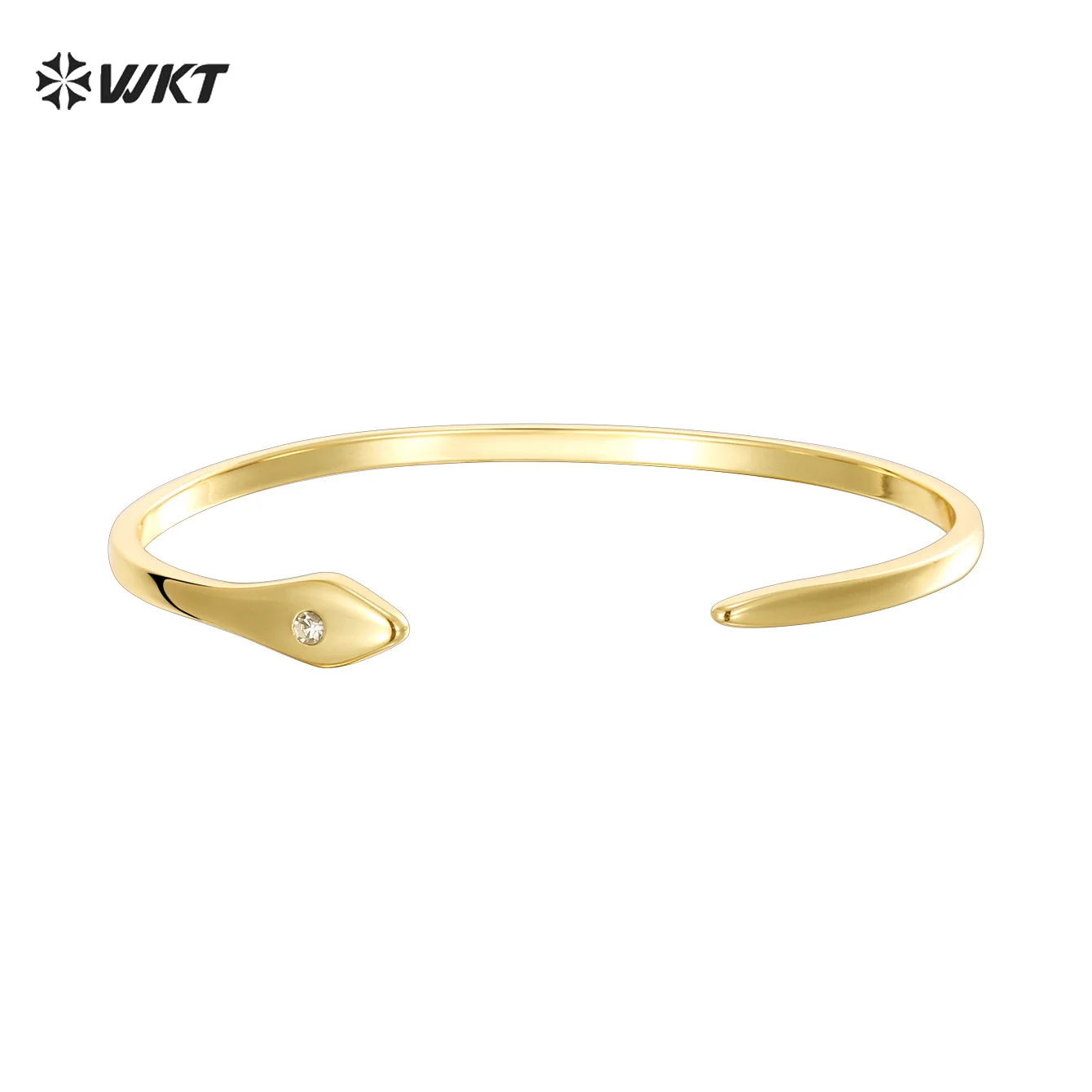 WT-MB127 Оптовая мода с позолоченным простым браслетом-манжетой можно регулировать