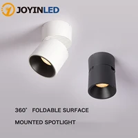 surface mounted 360 foldable honeycomb spotlight led downlight nordic black white 90 degree fold cob ceiling downlight lamps