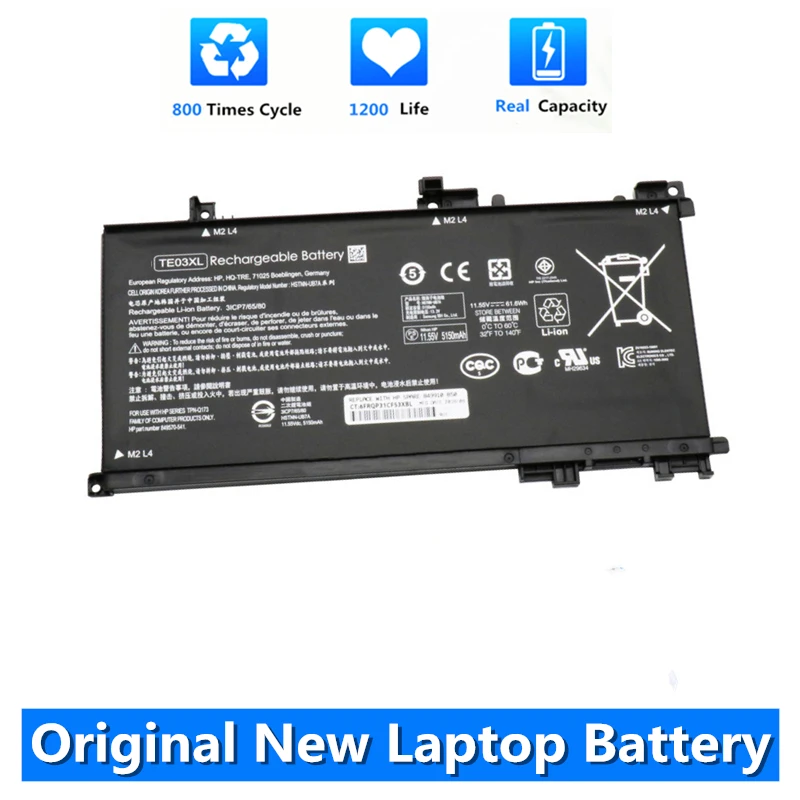 

CSMHY Original 61.6Wh TE03XL Laptop Battery For HP OMEN 15 15-AX000 15-BC 15-AX TPN-Q173 HSTNN-UB7A 849570-541 849910-850