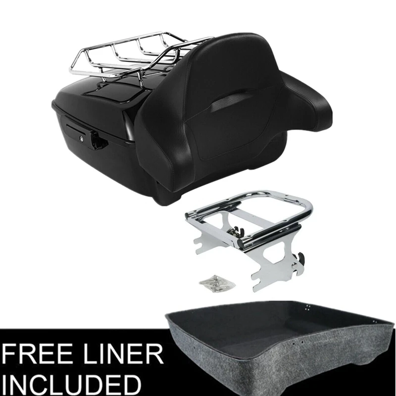 Багажник для спинки багажника мотоцикла King, подходит для Harley Touring Road King Street Electra Glide 1997-2008, багажник для хвостовой коробки
