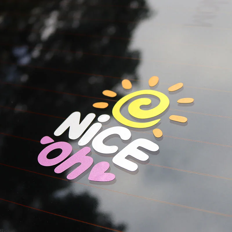 Креативные автомобильные наклейки в виде подсолнуха, Мультяшные Стикеры для стайлинга, украшения, наклейки для кузова автомобиля, аксессуары для стайлинга автомобиля, 11x9 см