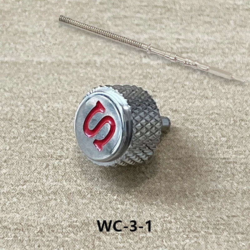 Watch Crown7mm compatible with 7S26/NH35/NH36/NH35a/NH36a/NE5/4R36/6R15 movements Fit SKX007/SKX009 Stainless Steel S Logo Crown