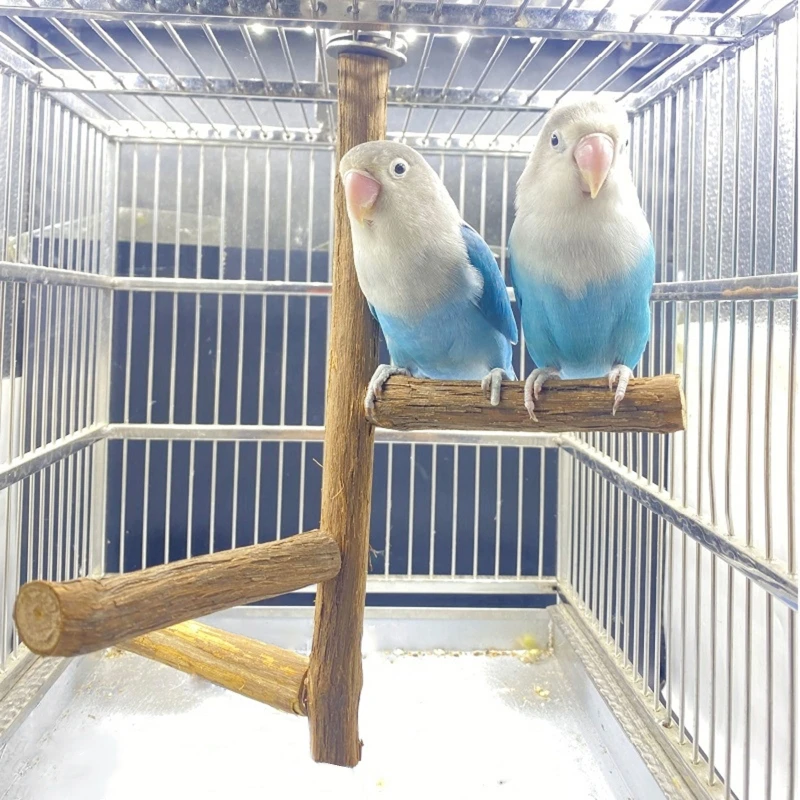 

Natural Wood Bird Perches Stands Bird Cage Paw Grinding Toy Parrot Perch Toys for Cockatiels Conures Budgies Love Birds Parakeet