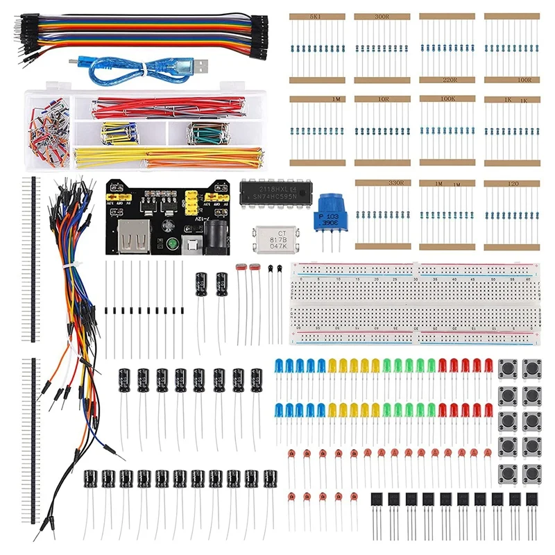 

Power Module Jumper 830-Hole Breadboard Potentiometer Resistor For Arduino Kit