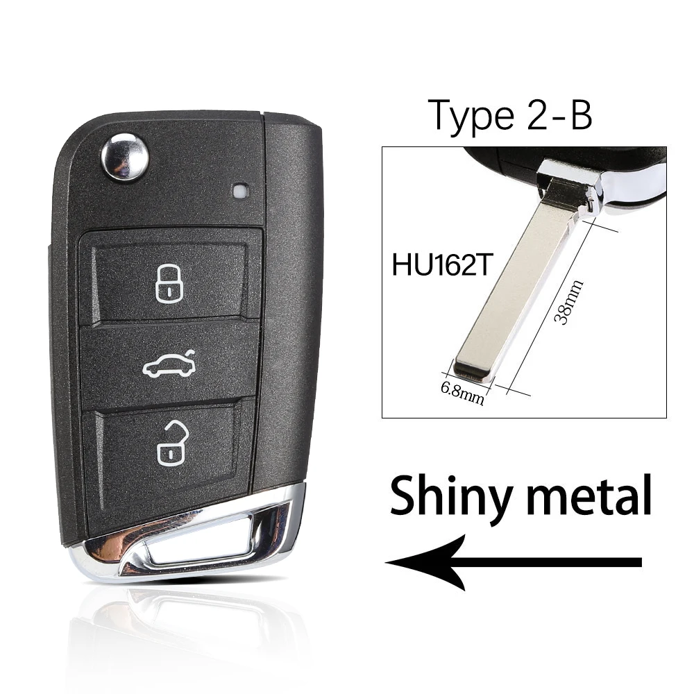 

WhatsKey 3 кнопки для VW Golf 5 7 Sportsvan GTI MK7 MQB откидной корпус дистанционного ключа автомобиля для Skoda Octavia A7 Seat Kodiaq HU66/HU162t