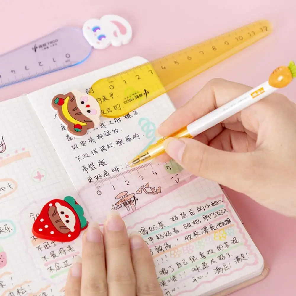 

Cute Carrot Kawaii Stationery Cartoon Drawing Gift Office School Straight Plastic Ruler