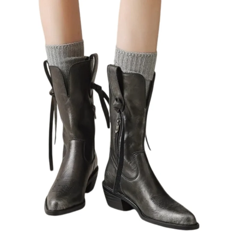 Женские ботинки челси на среднем каблуке зимние ботинки-гладиаторы новинка 2025