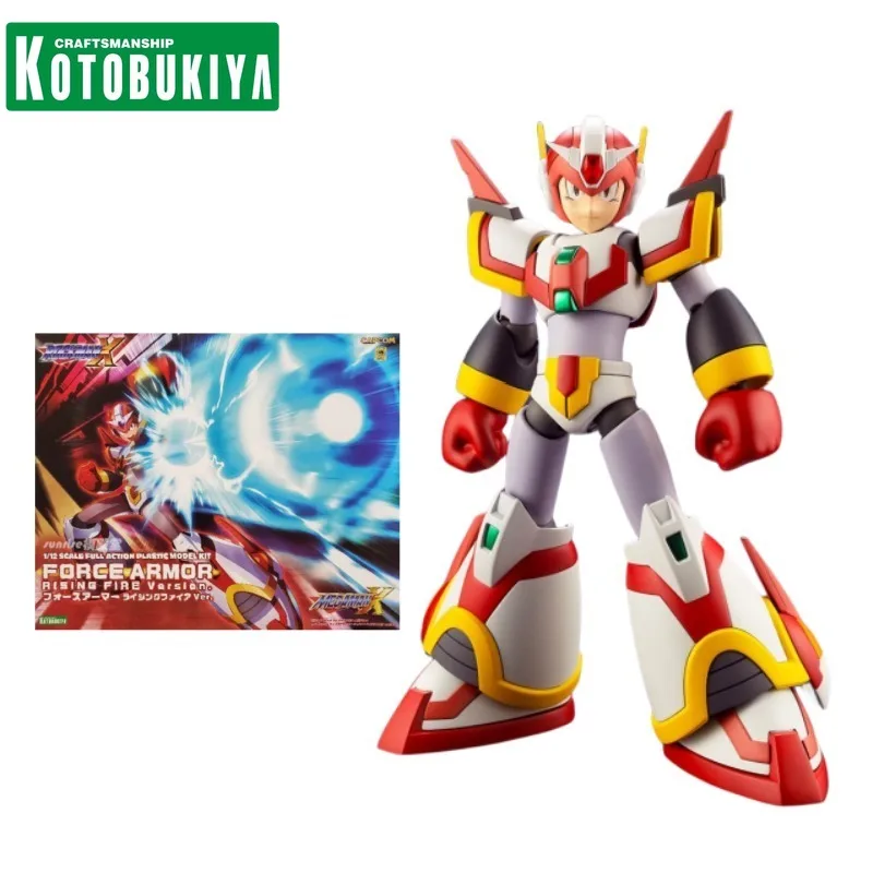 В наличии KOTOBUKIYA Оригинальные фигурки аниме Rockman X Mega Man KP530 Force Armor Rising Fire Version