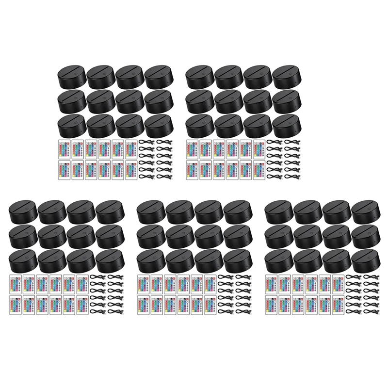 

5X 3D ночной светодиодный светильник, основа для лампы 16 цветов, светодиодный осветитель для дисплея, для акрилового и полимерного стекла, для ресторана, комнаты, магазина
