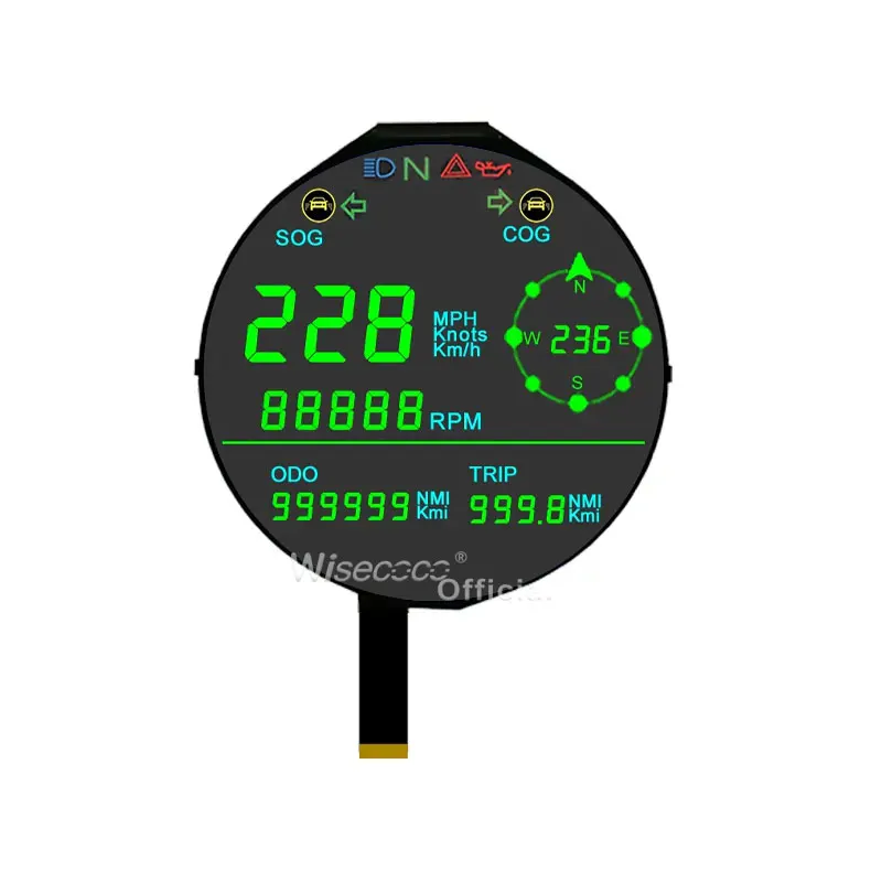 Круглый ЖК-экран цифровой приборной панели электроника мотоциклетный дисплей