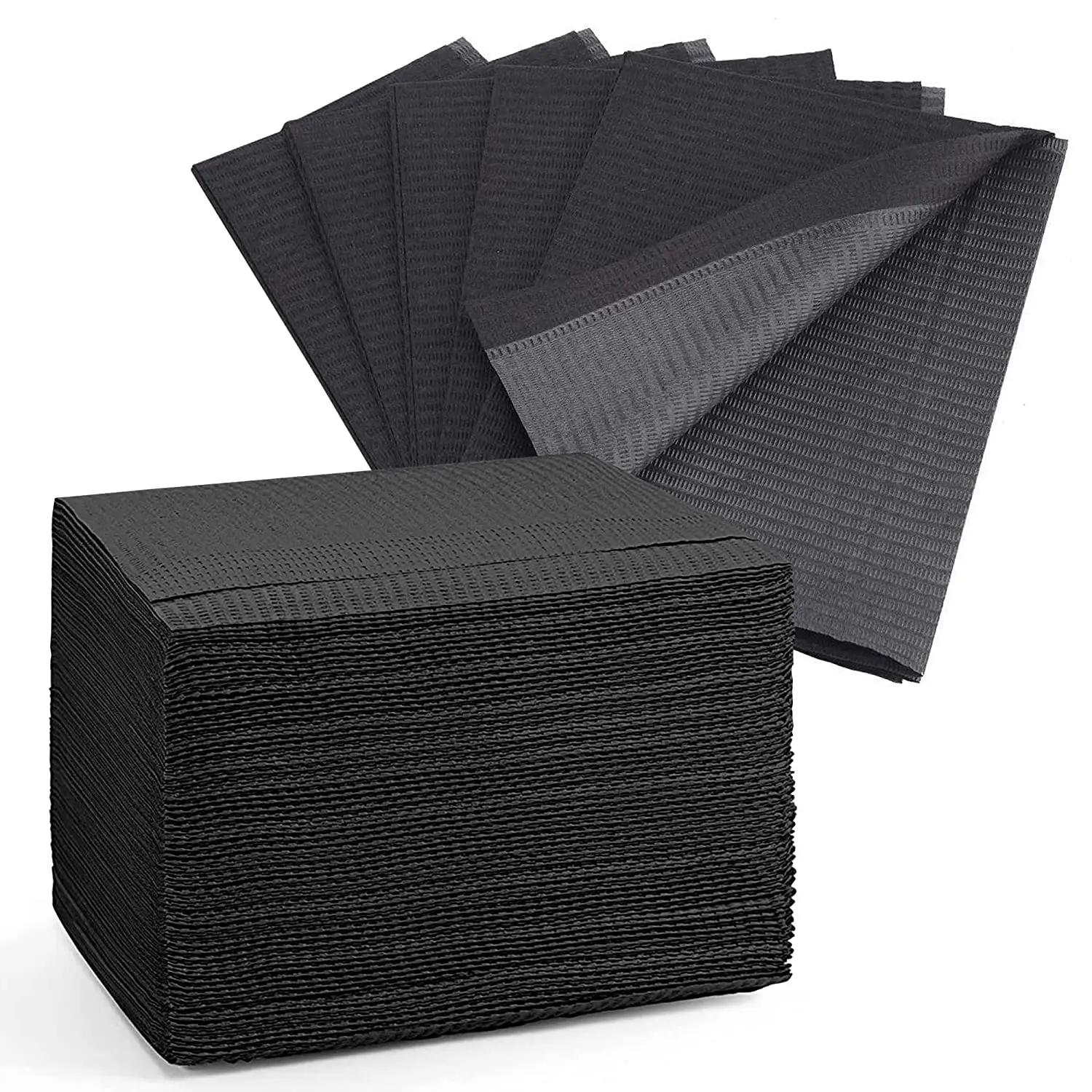 

Sdotter 125PCS Disposable Tattoo Clean Pad Black Tattoo Bib Table Covers Clean Patient Dental Napkins Supplies