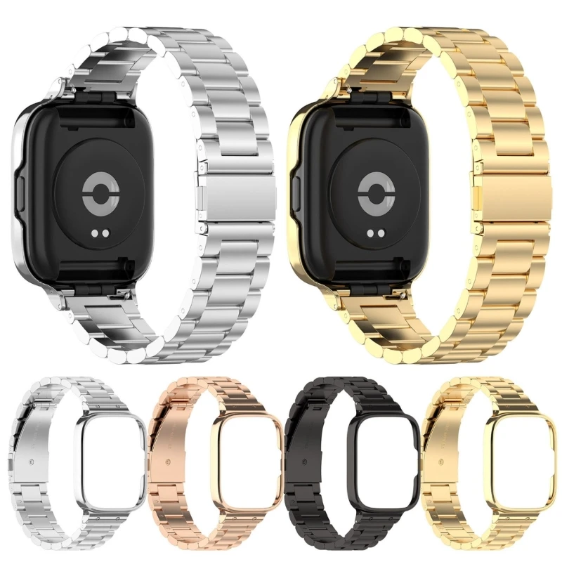 

Waterproof Wristband Compatible for Watch 3 Lite/Active Smartwatch Bracelet Stainless Band Adjustable Sweatproof Strap Dropship