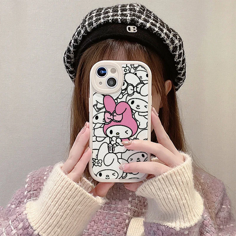 

Sanrio Cinnamonroll Melody Kirby Cute Cartoon Phone Cases For IPhone 13 12 11 Pro Max Mini XR XS MAX 8 X 7 Anti-drop Soft Cover