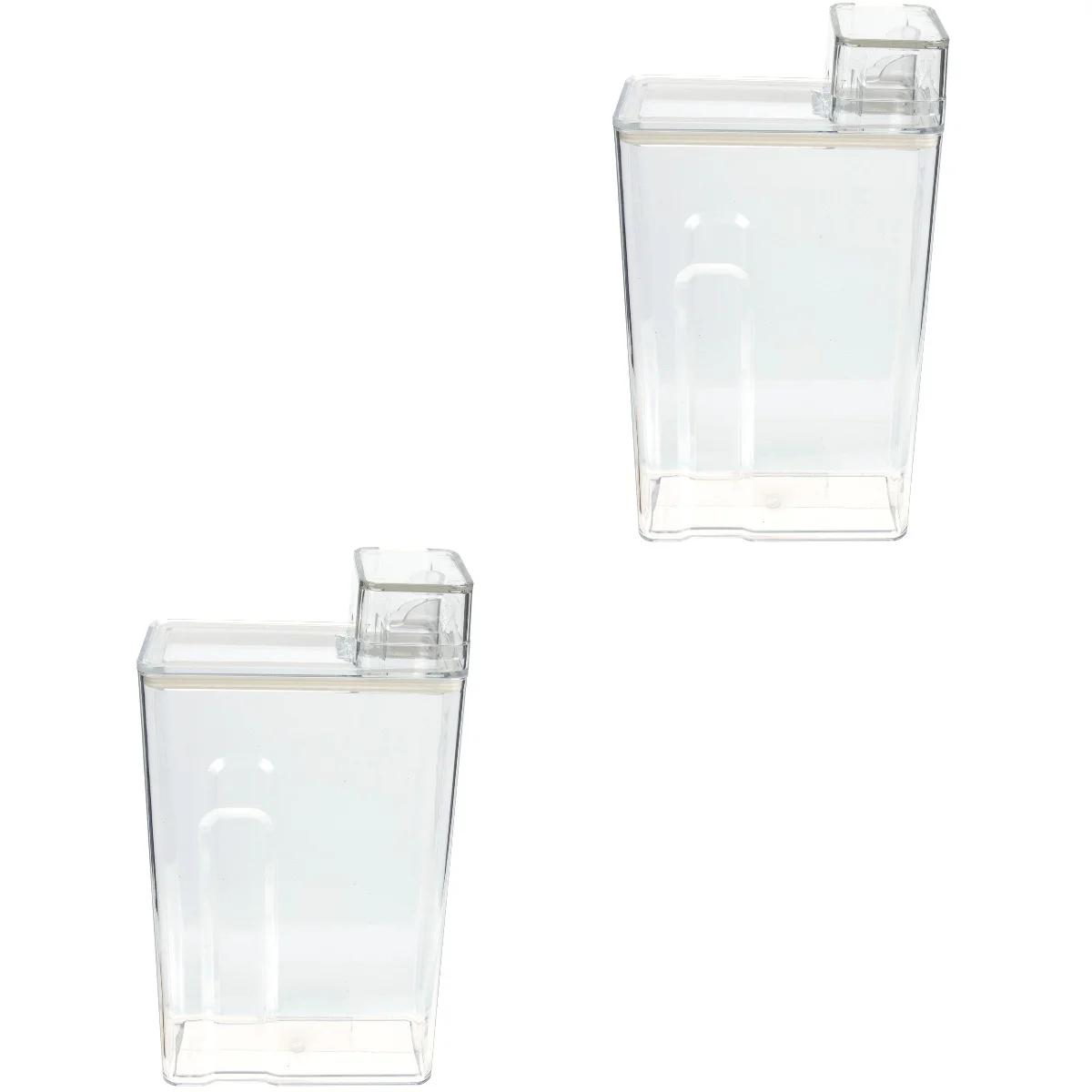 

2 Pack Laundry Detergent Storage Box Liquid Sub Bottle Refillable Lotion Holder Glass Food Jars Bottles Travel Container
