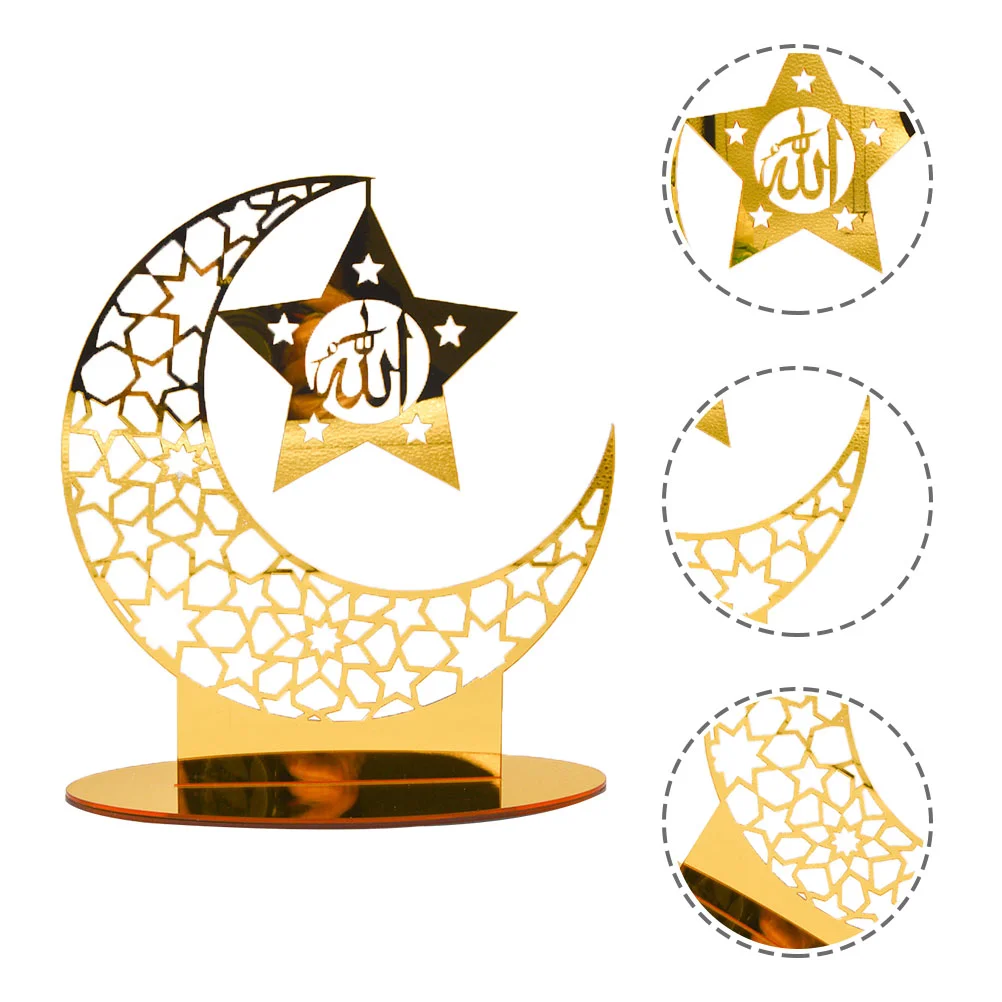 

Eid Mubarak Ramadan Table Moon Abstract Lights Led Ornaments Decorations Decoration Supplies Party Adornment Scene Festival