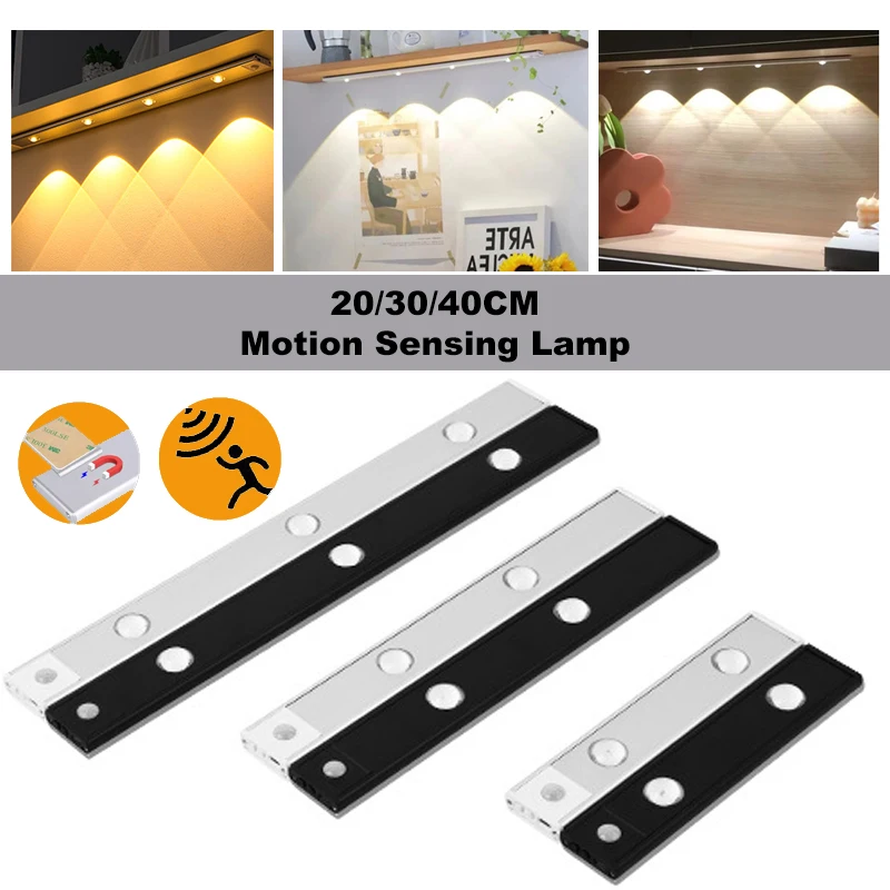 

Hot usb led light motion sensor wireless ultra-thin led night lamp cabinet for closet bedroom wardrobe indoor rechargeable light