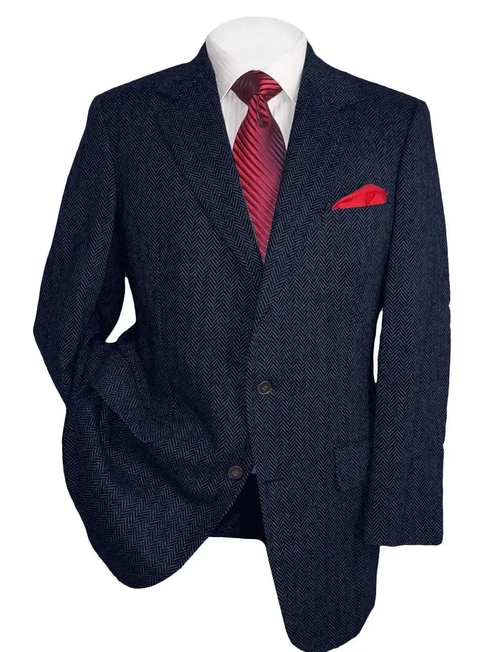 

Мужской твидовый пиджак в елочку, черный, коричневый или серый винтажный приталенный пиджак на 2 пуговицах, повседневный смокинговый пиджак в стиле ретро для свадьбы, 1 шт.