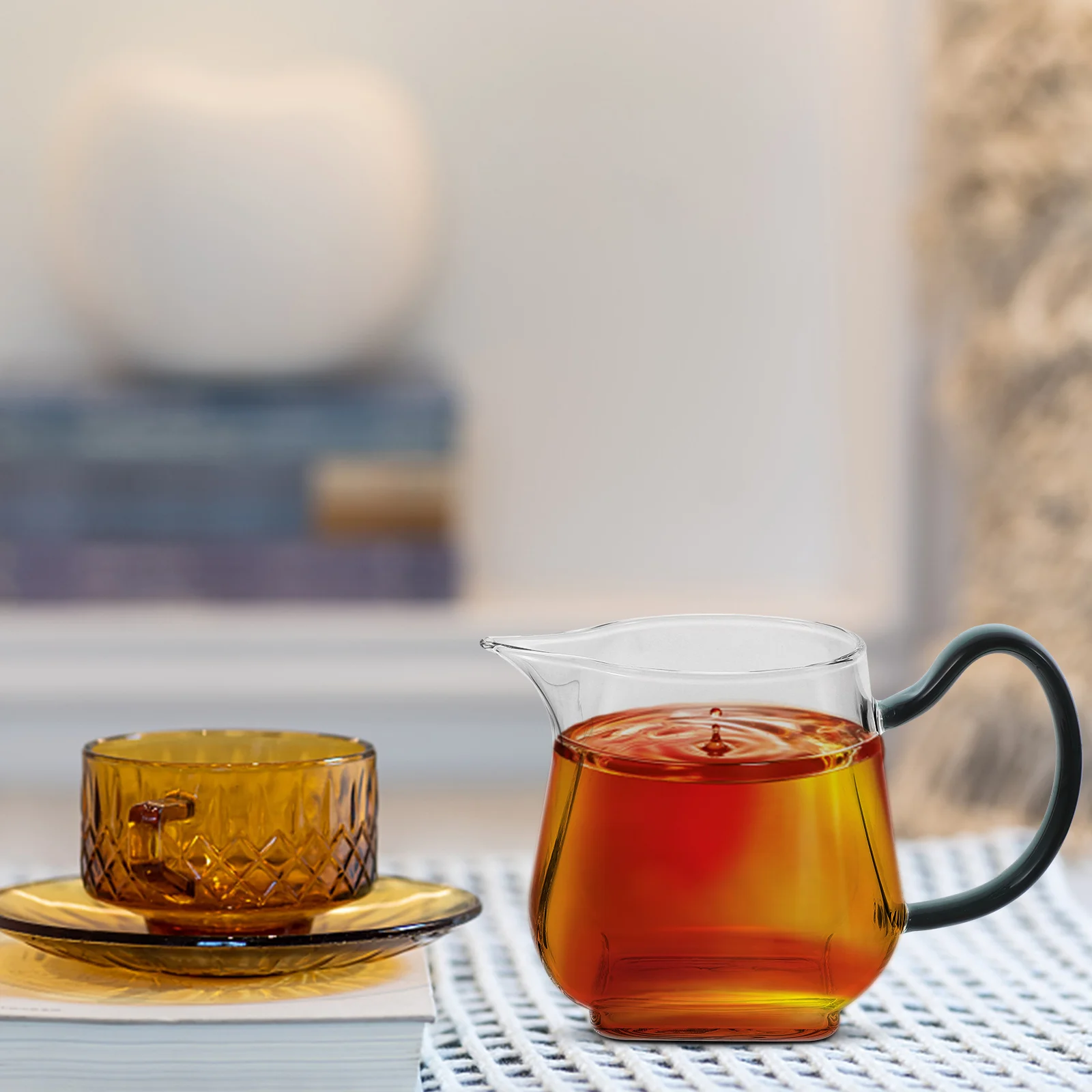 

Glass Justice Cup Milk Mug Tea Accessories Decorative Coffee Pitcher Beverage Jug Clear Cups