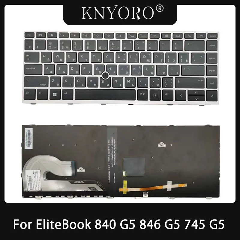

Русская клавиатура, замена для ноутбука HP EliteBook 840 G5 846 G5 745 G5, русская клавиатура с подсветкой и мышью, аксессуары для отслеживания