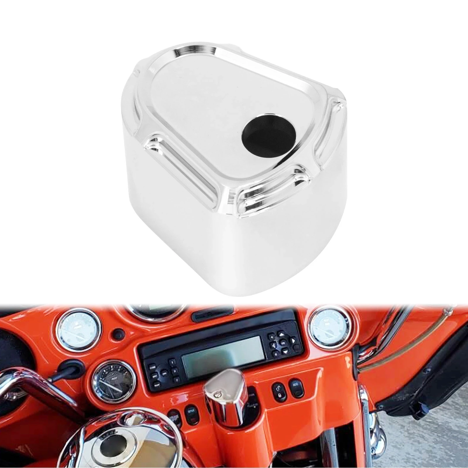 

Aluminum Dashboard Lgnition Switch Cover For Harley Touring Street Glide FLTR FLHX FLH/T 2007-13
