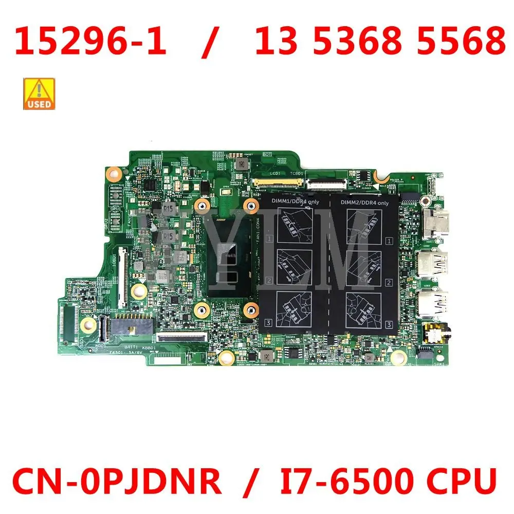 

CN-0PJDNR PJDNR 0PJDNR материнская плата для ноутбука DELL Insprion 13 5368 5568 I7-6500 CPU материнская плата 15296-1 DDR4 100% протестирована б/у