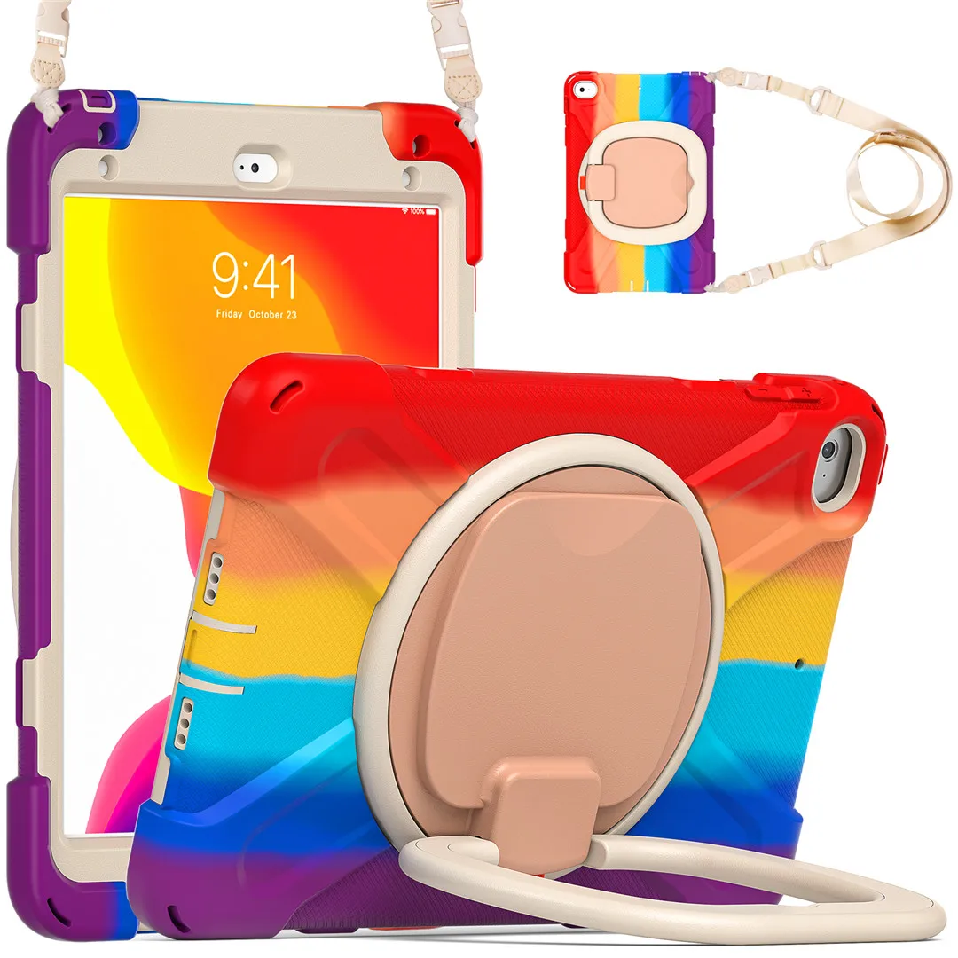 

Case for iPad Mini Case 5th Gen Rugged Case Full Body Folding Handle Shoulder Strap Kickstand Pencil Cover for iPad Mini 5 / 4