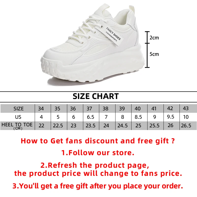 2023 New Genuine Leather 7cm Platform Wedge Air Mesh Breathable Women Casual Sneakers Female Summer Ladies Comfy Lace Shoes