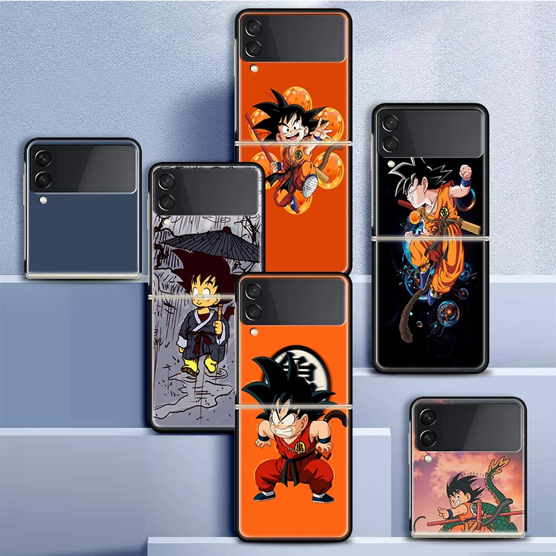 

Cartoon Goku Dragon Ball Phone Case For Samsung Galaxy Z Flip3 PC Hard Plastic Smart Casing Fundas For Z Flip 3 5G Cover Caso Co