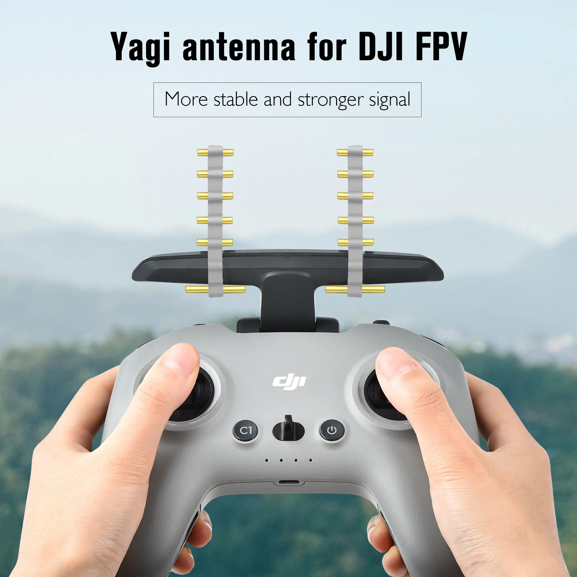 

5.8Ghz/2.4Ghz Yagi-Uda for DJI FPV Combo Drone Accessories Antenna Remote Controller Signal Booster Range Extender 3KM