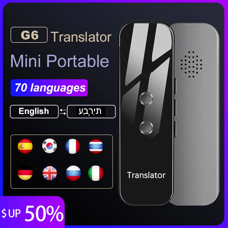 

2022 HGDO Translator Portable 70 Languages Smart Instant Voice Text APP Photograph Translaty Language Learning Travel Business