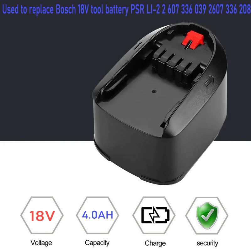 

18V High Capacity Lithium-ion Battery Suitable for Bosch PBA PSB PSR PST Household and Garden Tools (Only Applicable To C-Type)