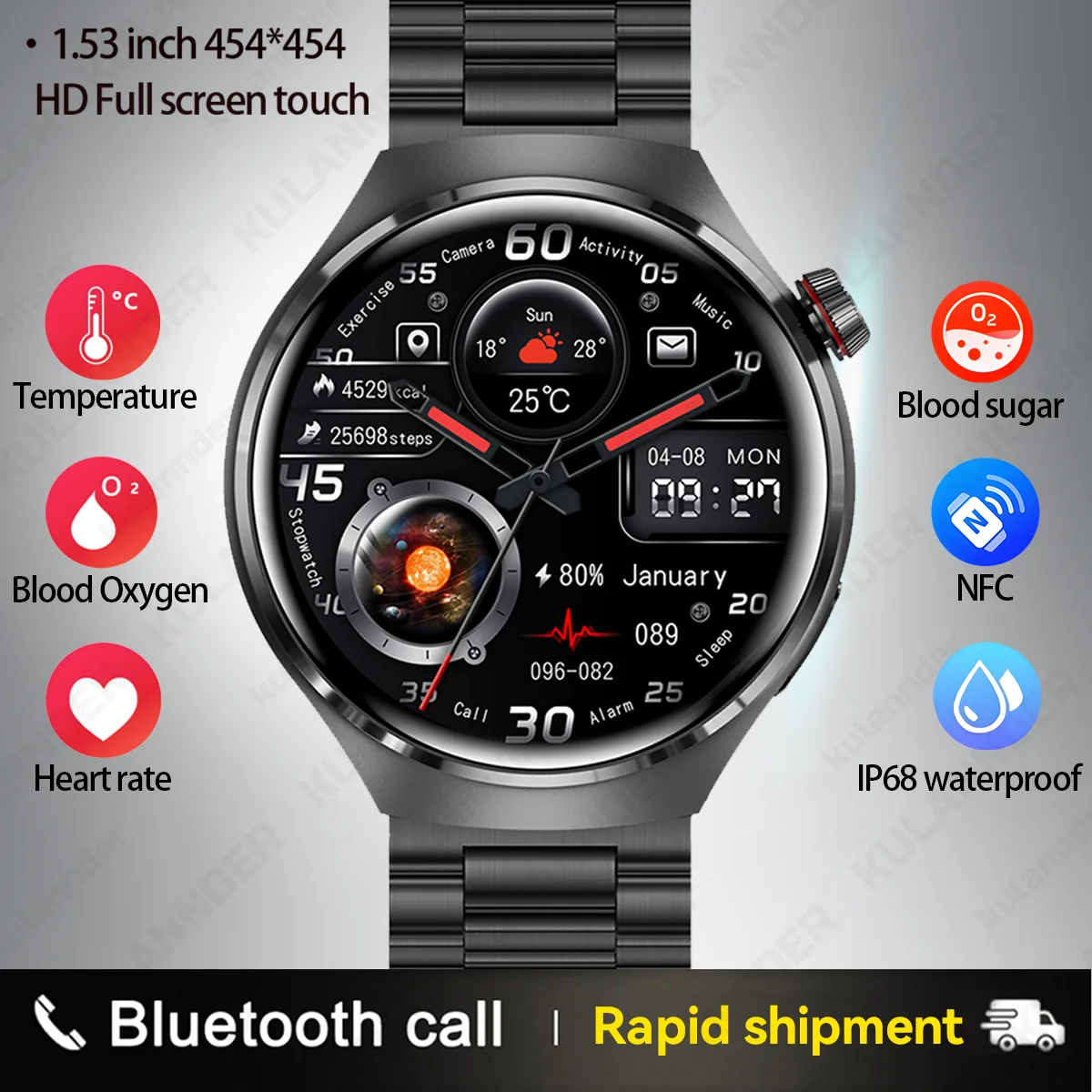 Умные часы Supenenome для Huawei GT4 PRO мужские фитнес-трекер с монитором сердечного ритма