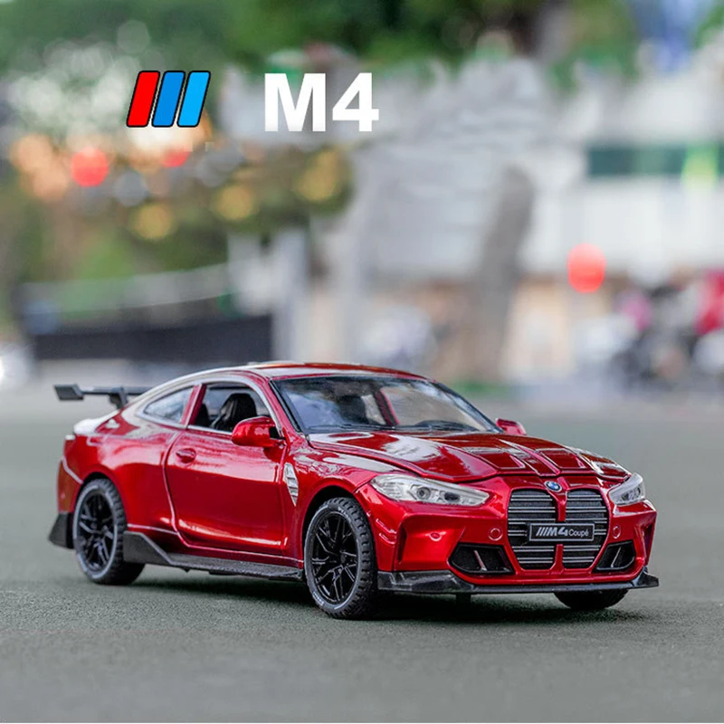 

1:32 NEW BMW M4 IM Coupe Racing Car Free Wheeling High Light Sport Car Diecast Alloy Model Toy Kids Gift Free Shipping