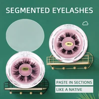 michesaby segmented eyelashes natural individual bundles eyelash extension professional volume faux lashes eye lashes extension