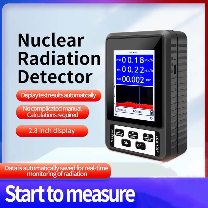 

XR-1 Nuclear Radiation Detector Geiger Counter X γ β-rays Detecting Tool Real Time Mean Cumulative Dose Modes Radioactive Tester