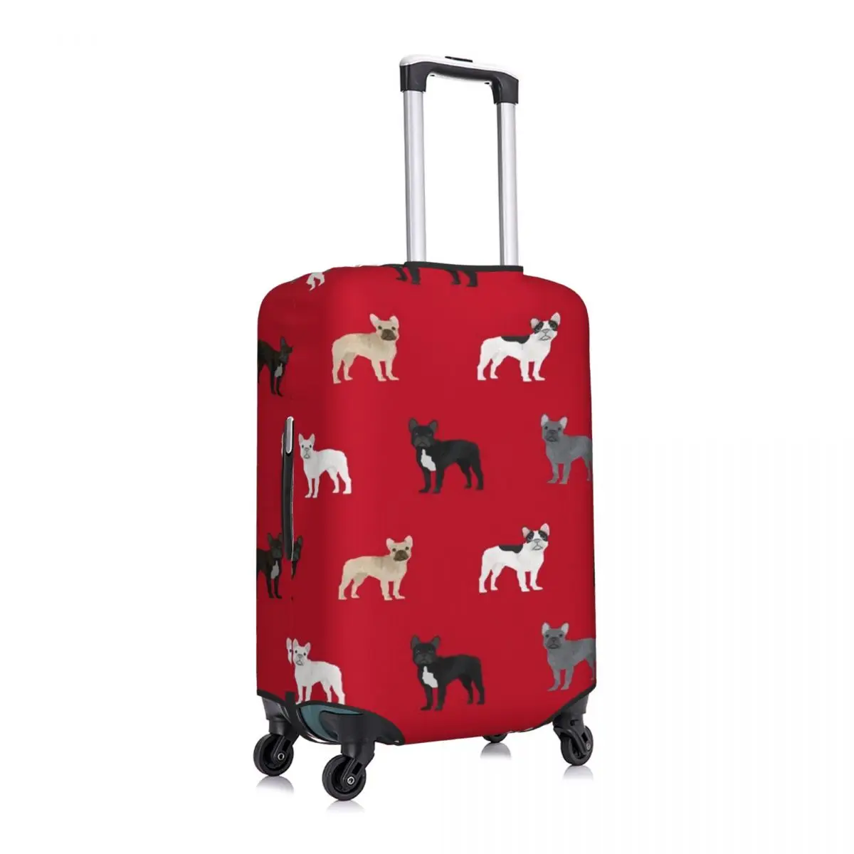 

French Bulldog Fabric Luggage Cover Spandex Suitcase Protector Fits 19-21 Inch