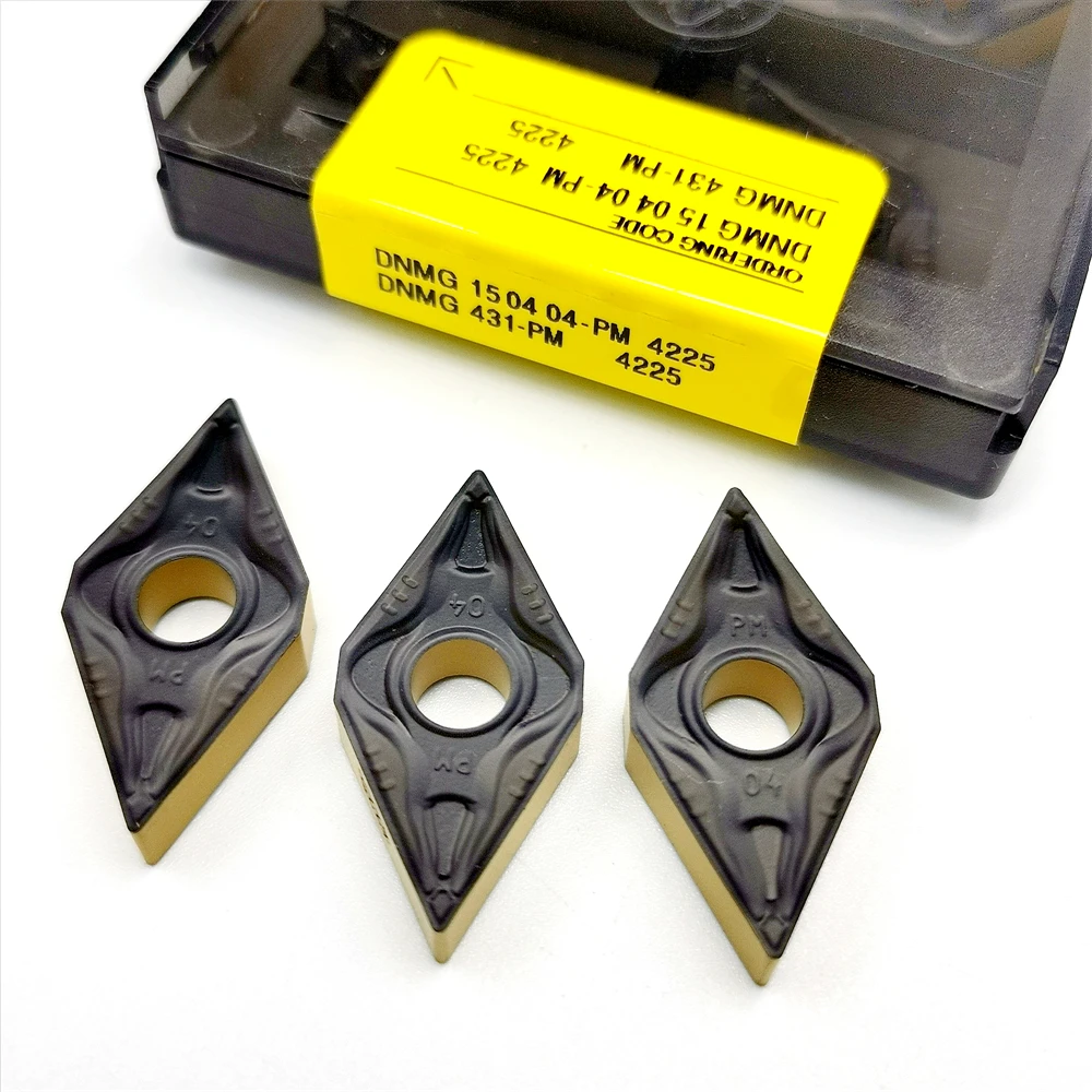 

10PCS DNMG150404-PM 4225 Lathe Carbide Insert CNC New box Original External Turning Milling Cutter Turning Tool