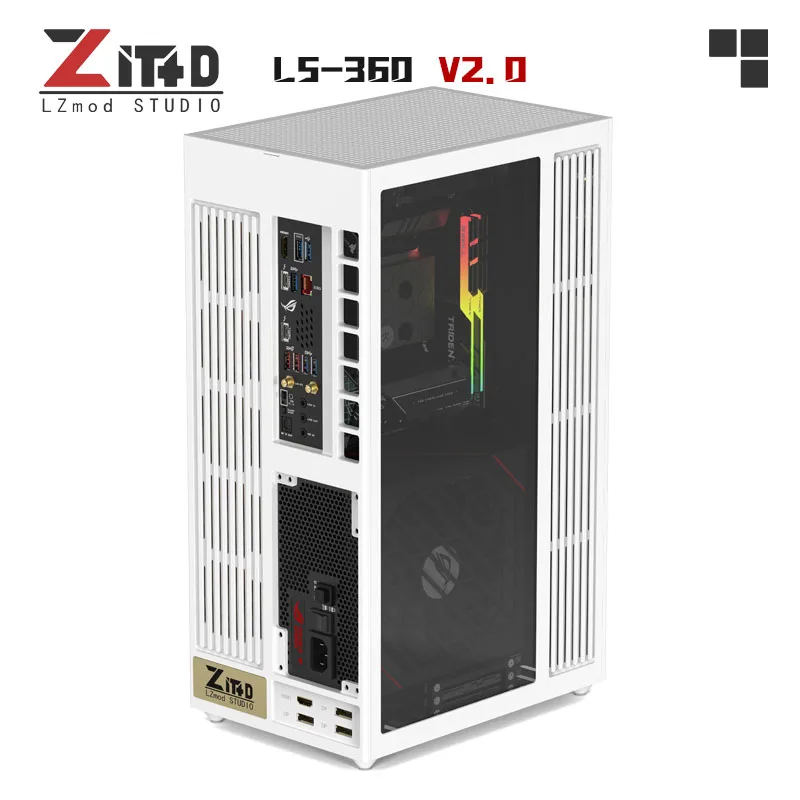 Точечный LZmod LS-360 V2 с водяным охлаждением вертикальное шасси ITX уникальный дисплей