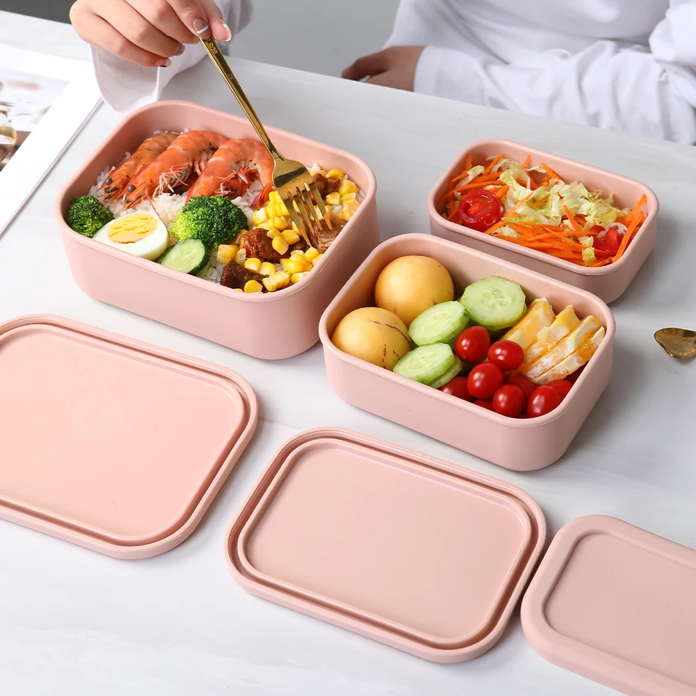 

3pcs Silicone Food Storage Container Reusable Airtight Lunch Bento Boxes for Adults Kids Freezer Camping Snack Container