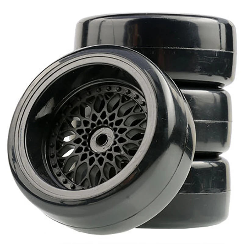 4 шт. RC 1:10 Дрифт Автомобильные пластиковые колесные диски и шины для HSP 94123/94103/D4/D3