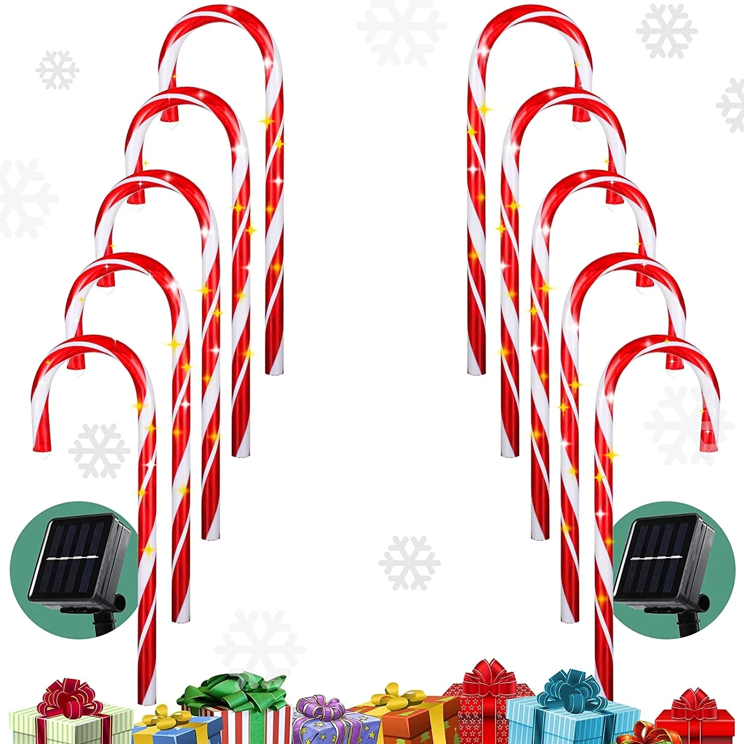 

Christmas Candy Solar Cane Light Outdoor Waterproof Christmas Day Light LED Home Garden Passage Courtyard Lawn Decoration Light