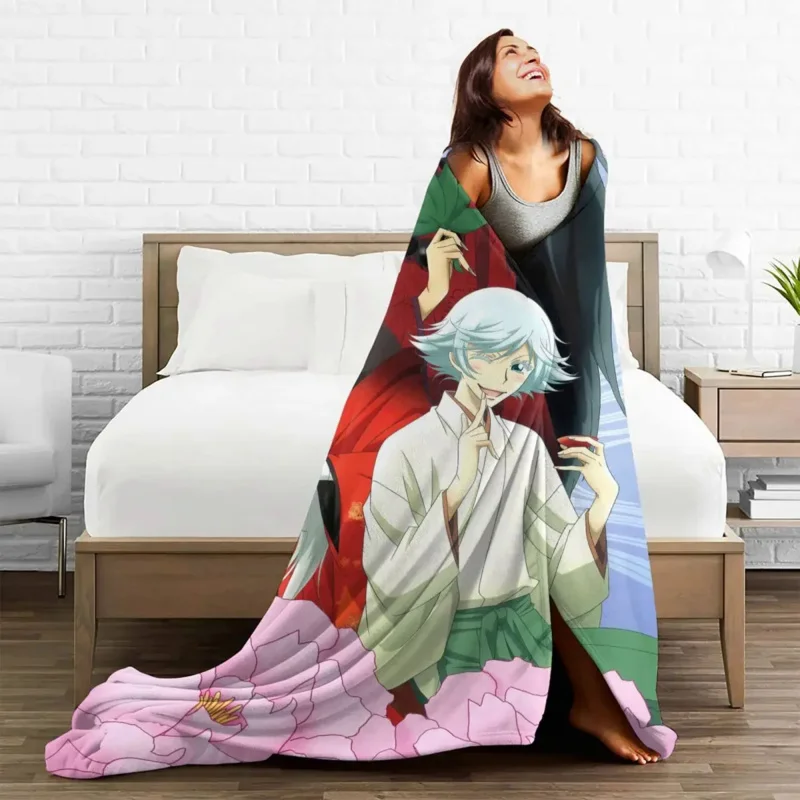 Поцелуй аниме вязаный Kamisama hajimeshita флисовые покрывала для спальни диван с принтом