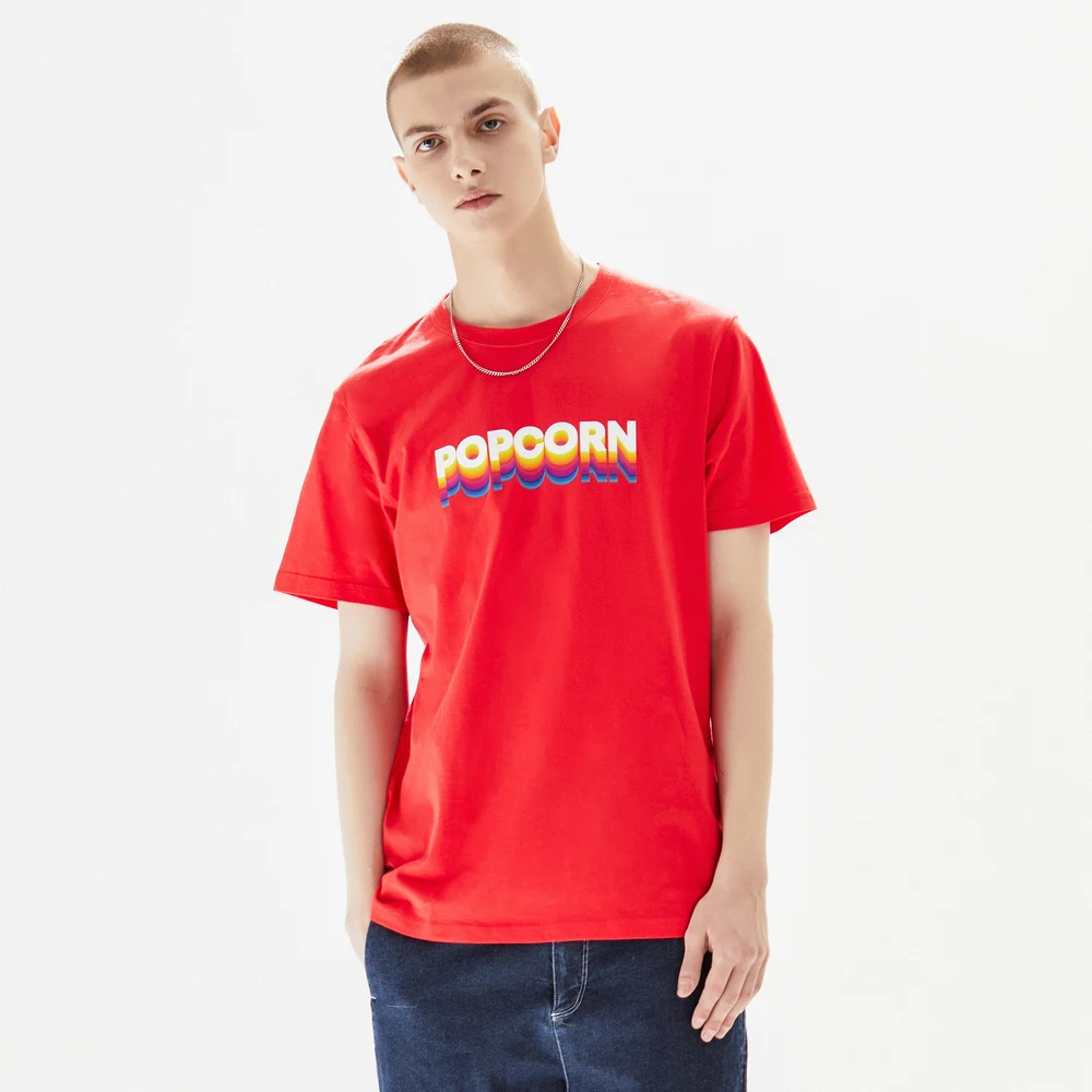 

Metersbonwe Tshirt Men Summer Leisure Basic Printed Short Sleeve T-shirts O Neck Oversized Tees Kintted Casual Tops Pure Cotton