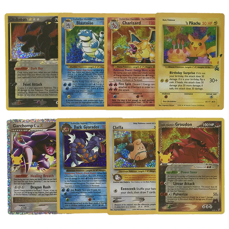 

Pokemon Card 25Th Anniversary Celebrations Series Collection Cards Pikachu Anime Diy Charizard Fully Shiny V Max Card Toys Gifts