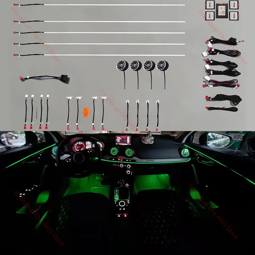 

Для Audi Q2 2019-2022 MMI 32 цвета управление декоративный Новый окружающий свет Интерьер атмосферный свет светильник свет контурная лампа