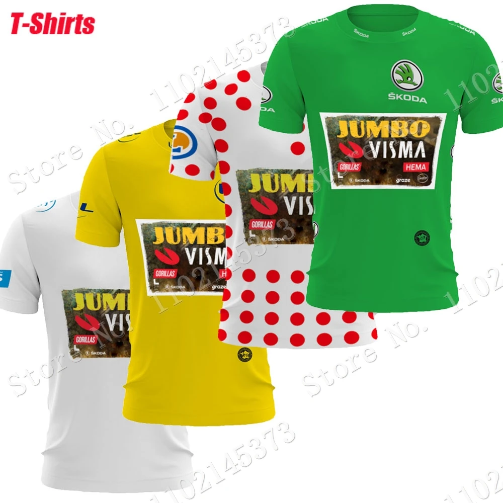 

Футболки CAMISETA Jumbo Visma Team 2022 с 3D принтом, зеленые, желтые, TDF Франция, Мужская Уличная одежда для бега, Повседневная Техническая тренировка