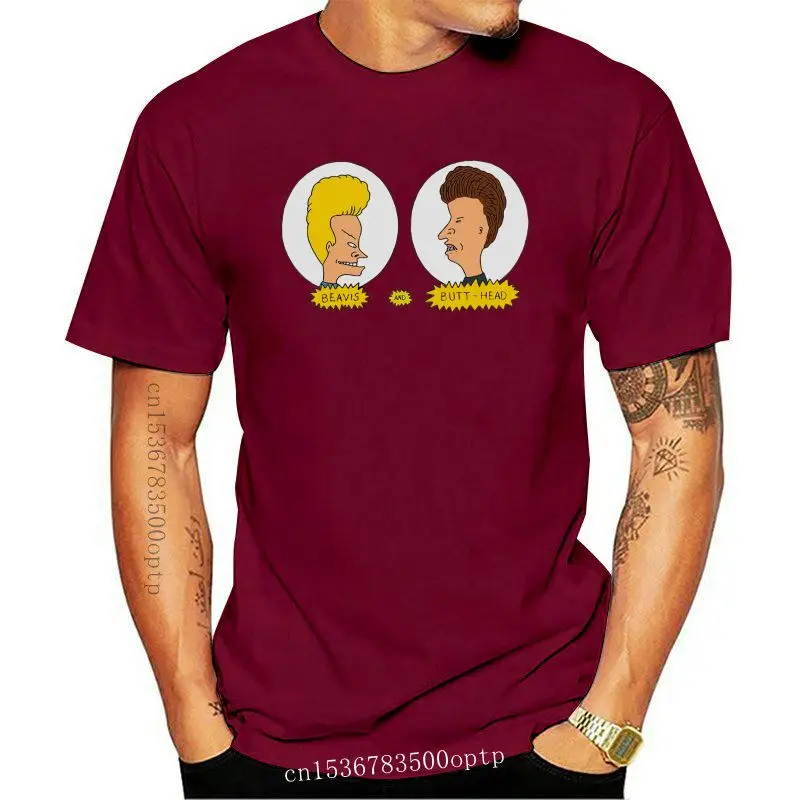 

Camiseta divertida de Beavis y Butthead para hombre y mujer, camisa Hipster Retro con estampado, de manga corta, de algodón, nue