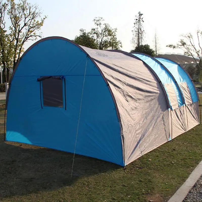 Туристическая палатка-туннель водонепроницаемая с защитой от ветра